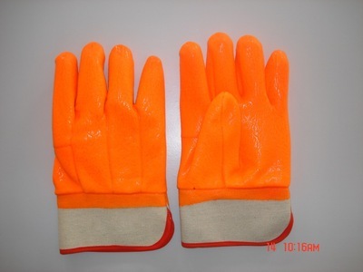 【專業(yè)熒光PVC浸膠勞保手套海綿復(fù)合布內(nèi)襯雙浸砂面安全袖】?jī)r(jià)格,廠家,圖片,防護(hù)手套,高唐順興勞保用品-
